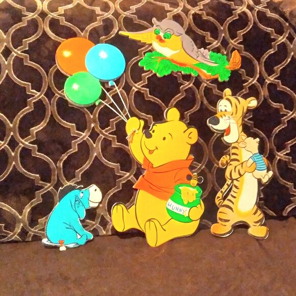 Winnie Posts Other | Vintage Winnie The Pooh Wall Hanging Decorations | Poshmark